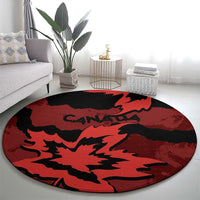 Canada Maple Leaf Round Carpet Unique Style Red Version - Wonder Print Shop