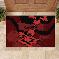 Canada Maple Leaf Rubber Doormat Unique Style Red Version - Wonder Print Shop