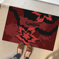 Canada Maple Leaf Rubber Doormat Unique Style Red Version - Wonder Print Shop