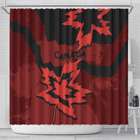 Canada Maple Leaf Shower Curtain Unique Style Red Version - Wonder Print Shop
