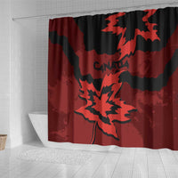 Canada Maple Leaf Shower Curtain Unique Style Red Version - Wonder Print Shop