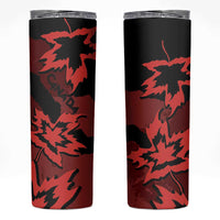 Canada Maple Leaf Skinny Tumbler Unique Style Red Version - Wonder Print Shop