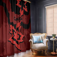 Canada Maple Leaf Window Curtain Unique Style Red Version - Wonder Print Shop