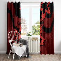 Canada Maple Leaf Window Curtain Unique Style Red Version - Wonder Print Shop