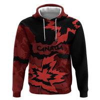 Canada Maple Leaf Zip Hoodie Unique Style Red Version - Wonder Print Shop