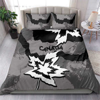 Canada Maple Leaf Bedding Set Unique Style Black Version - Wonder Print Shop