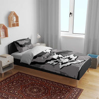 Canada Maple Leaf Bedding Set Unique Style Black Version - Wonder Print Shop