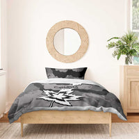 Canada Maple Leaf Bedding Set Unique Style Black Version - Wonder Print Shop