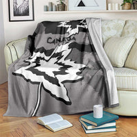 Canada Maple Leaf Blanket Unique Style Black Version - Wonder Print Shop