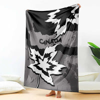Canada Maple Leaf Blanket Unique Style Black Version - Wonder Print Shop