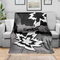 Canada Maple Leaf Blanket Unique Style Black Version - Wonder Print Shop