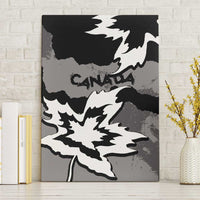 Canada Maple Leaf Canvas Wall Art Unique Style Black Version - Wonder Print Shop