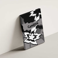 Canada Maple Leaf Canvas Wall Art Unique Style Black Version - Wonder Print Shop