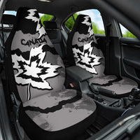Canada Maple Leaf Car Seat Cover Unique Style Black Version - Wonder Print Shop