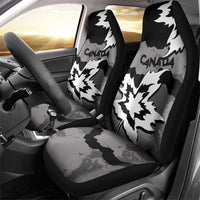 Canada Maple Leaf Car Seat Cover Unique Style Black Version - Wonder Print Shop