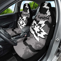 Canada Maple Leaf Car Seat Cover Unique Style Black Version - Wonder Print Shop