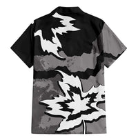 Canada Maple Leaf Family Matching Mermaid Dress and Hawaiian Shirt Unique Style Black Version - Wonder Print Shop