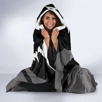 Canada Maple Leaf Hooded Blanket Unique Style Black Version - Wonder Print Shop