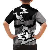 Canada Maple Leaf Kid Hawaiian Shirt Unique Style Black Version - Wonder Print Shop