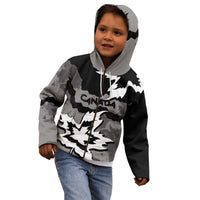 Canada Maple Leaf Kid Hoodie Unique Style Black Version - Wonder Print Shop