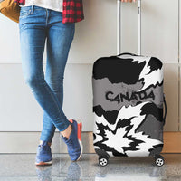 Canada Maple Leaf Luggage Cover Unique Style Black Version - Wonder Print Shop