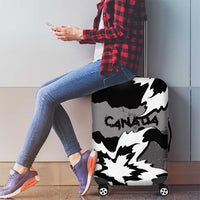Canada Maple Leaf Luggage Cover Unique Style Black Version - Wonder Print Shop