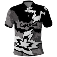 Canada Maple Leaf Polo Shirt Unique Style Black Version - Wonder Print Shop