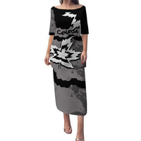 Canada Maple Leaf Puletasi Unique Style Black Version - Wonder Print Shop