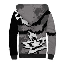 Canada Maple Leaf Sherpa Hoodie Unique Style Black Version - Wonder Print Shop