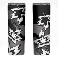 Canada Maple Leaf Skinny Tumbler Unique Style Black Version - Wonder Print Shop