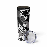 Canada Maple Leaf Skinny Tumbler Unique Style Black Version - Wonder Print Shop