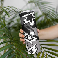 Canada Maple Leaf Skinny Tumbler Unique Style Black Version - Wonder Print Shop
