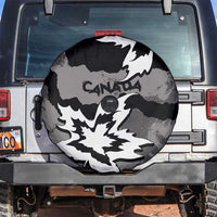 Canada Maple Leaf Spare Tire Cover Unique Style Black Version - Wonder Print Shop