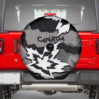 Canada Maple Leaf Spare Tire Cover Unique Style Black Version - Wonder Print Shop