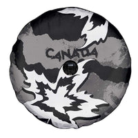 Canada Maple Leaf Spare Tire Cover Unique Style Black Version - Wonder Print Shop