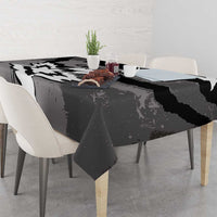 Canada Maple Leaf Tablecloth Unique Style Black Version - Wonder Print Shop