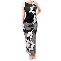 Canada Maple Leaf Tank Maxi Dress Unique Style Black Version - Wonder Print Shop