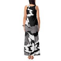 Canada Maple Leaf Tank Maxi Dress Unique Style Black Version - Wonder Print Shop