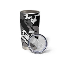 Canada Maple Leaf Tumbler Cup Unique Style Black Version - Wonder Print Shop