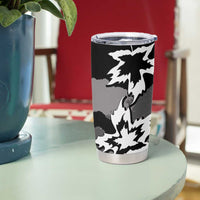 Canada Maple Leaf Tumbler Cup Unique Style Black Version - Wonder Print Shop