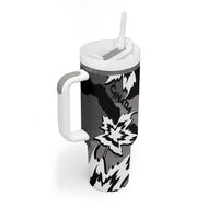 Canada Maple Leaf Tumbler With Handle Unique Style Black Version - Wonder Print Shop