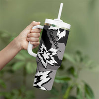 Canada Maple Leaf Tumbler With Handle Unique Style Black Version - Wonder Print Shop