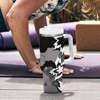 Canada Maple Leaf Tumbler With Handle Unique Style Black Version - Wonder Print Shop