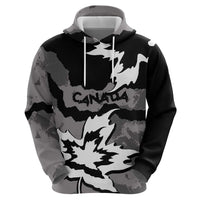Canada Maple Leaf Zip Hoodie Unique Style Black Version - Wonder Print Shop