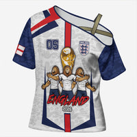 Custom England Football Cross Shoulder Shirt Three Lions Trophy St George Cross