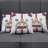 Custom England Football Pillow Cover Three Lions Trophy St George Cross