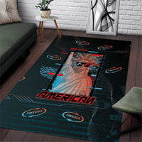 United States 250th Anniversary Area Rug Statue Of Liberty Cyberpunk Style - Wonder Print Shop