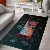 United States 250th Anniversary Area Rug Statue Of Liberty Cyberpunk Style - Wonder Print Shop