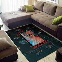 United States 250th Anniversary Area Rug Statue Of Liberty Cyberpunk Style - Wonder Print Shop