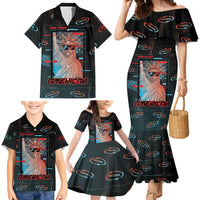 United States 250th Anniversary Family Matching Mermaid Dress and Hawaiian Shirt Statue Of Liberty Cyberpunk Style - Wonder Print Shop